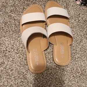 White sandals